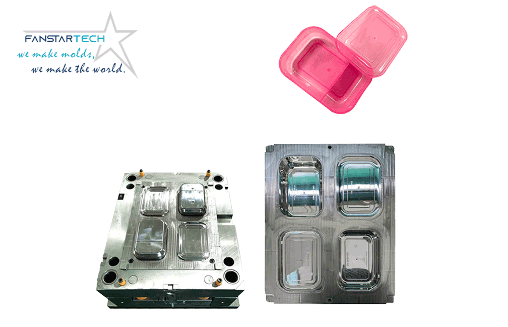 塑料午餐盒塑料注塑模具定制 塑料午餐盒塑料注塑模具定制